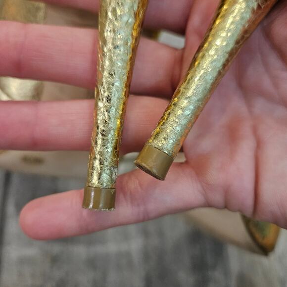 BCBGeneration Oslo Gold Heels Womens Size 9 Metallic Pointed Toe Pumps Party - Picture 6 of 10